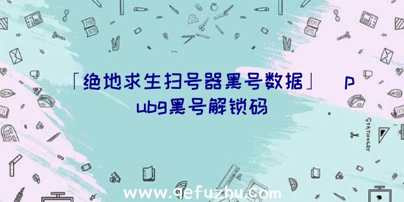 「绝地求生扫号器黑号数据」|pubg黑号解锁码